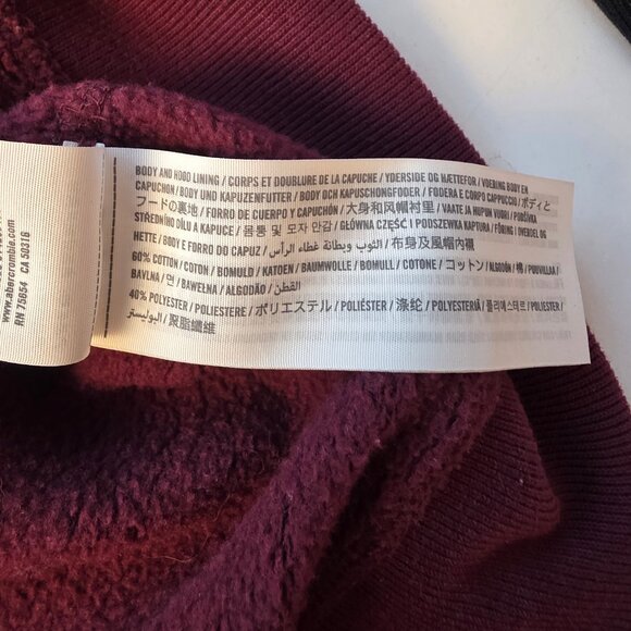 Abercrombie & Fitch Men's Small DarkNavy Pullover Hoodie Burgundy Zip Up Hoodie - Picture 14 of 16